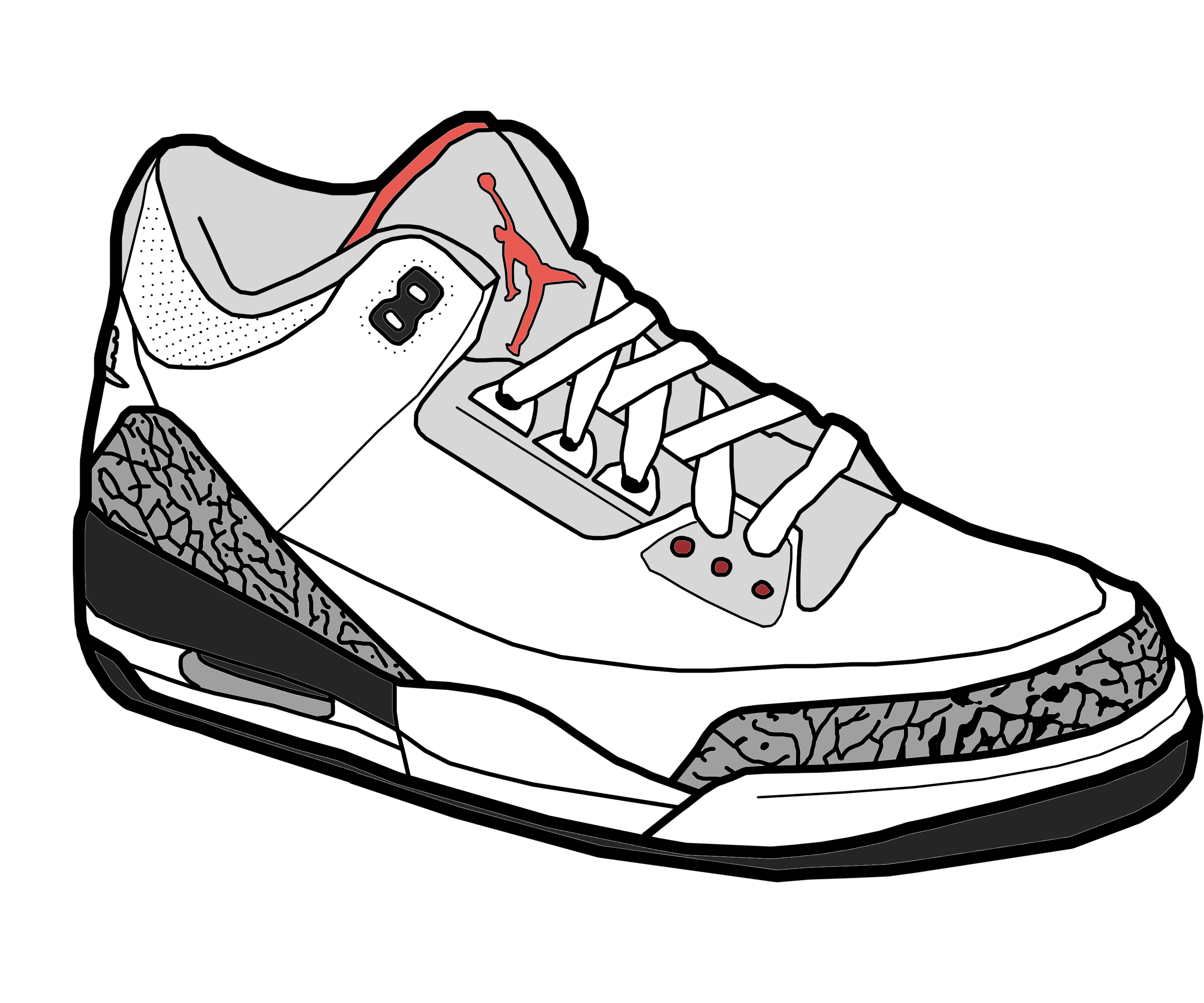 Jordan 3 'Fire Red' Sketch by MattisamazingPS on DeviantArt
