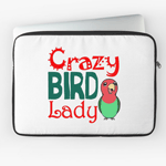 Crazy bird lady laptop sleeves