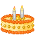 Orange Cake Type 2 with candles 50x50 icon