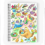Easter egg party spiral notebook