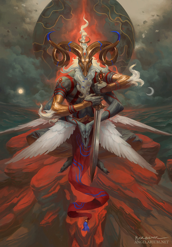 Malahidael, Angel of Aries by PeteMohrbacher
