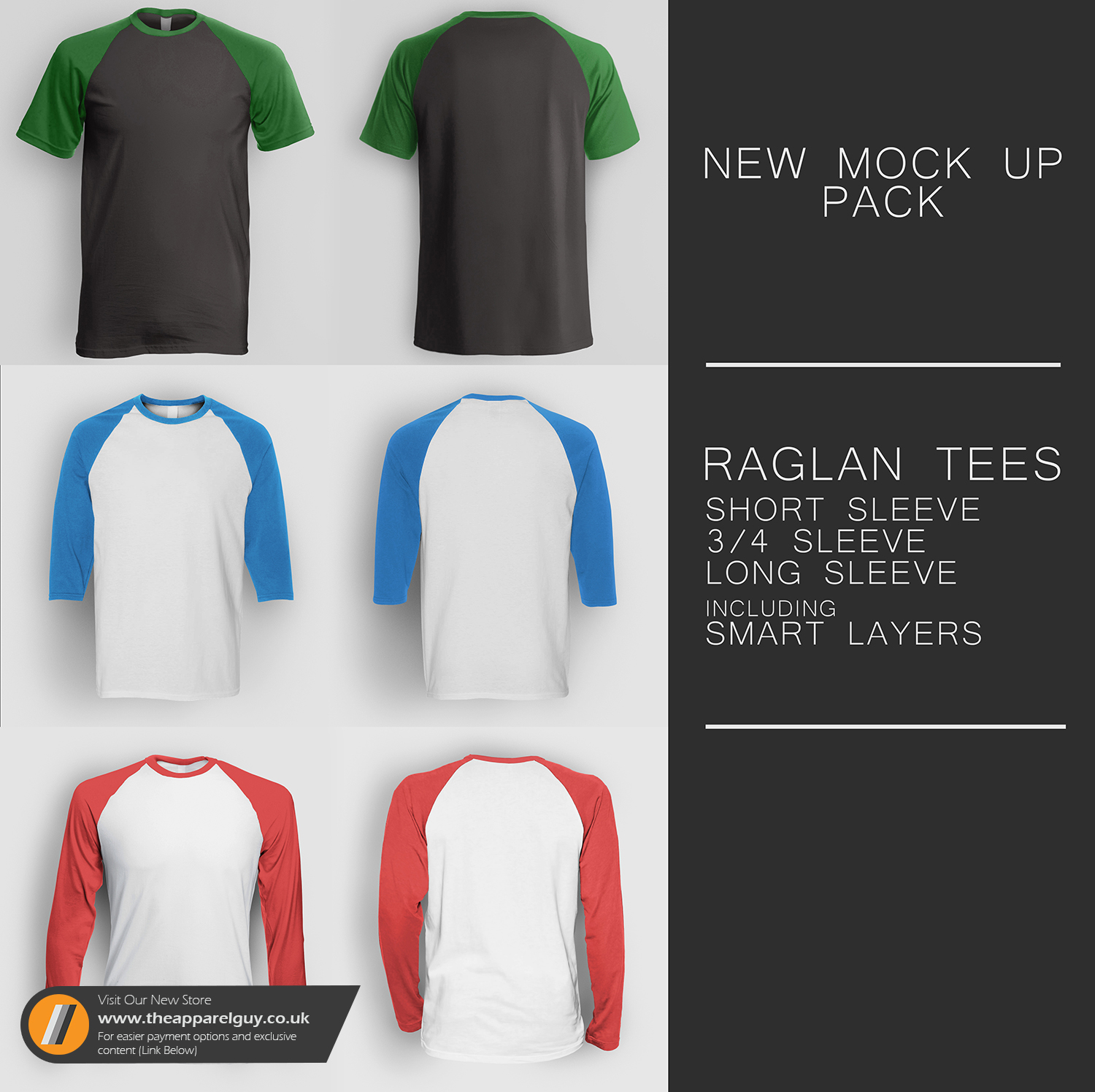 Download Men's Raglan Tee Pack by TheApparelGuy on DeviantArt