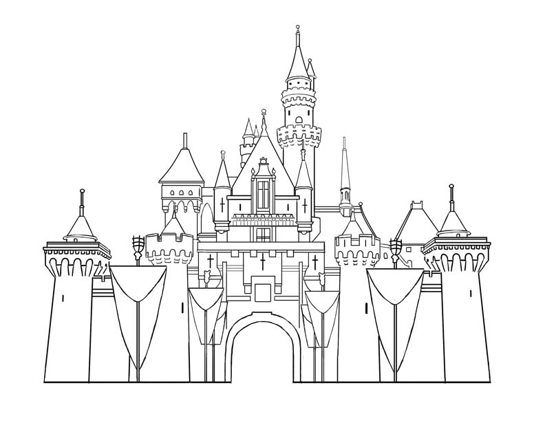 Disney Land Castle Lineart by Liahona on DeviantArt