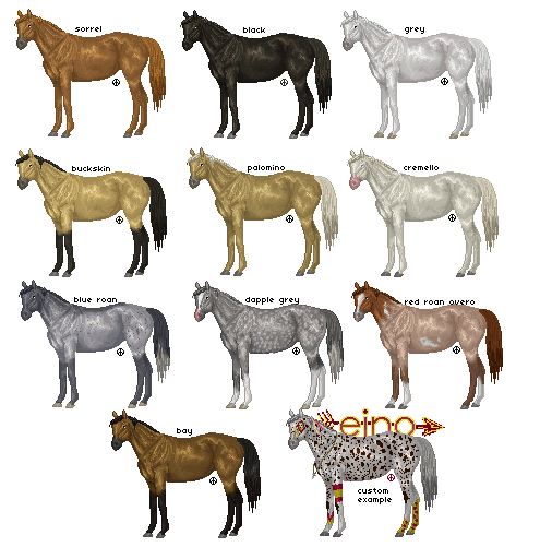 pixel horses - stock horses by AguaZero on DeviantArt