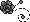 Pixel Rose Divider 3 - Black - Top Left