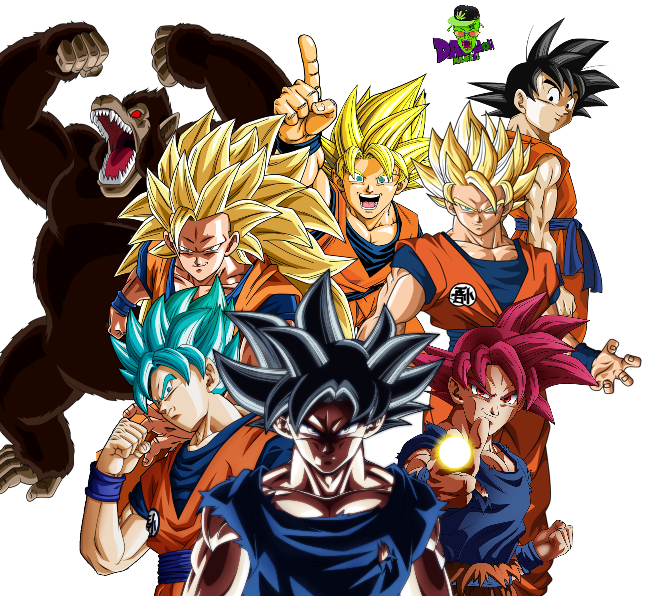 Goku All Forms by daimaoha5a4 on DeviantArt