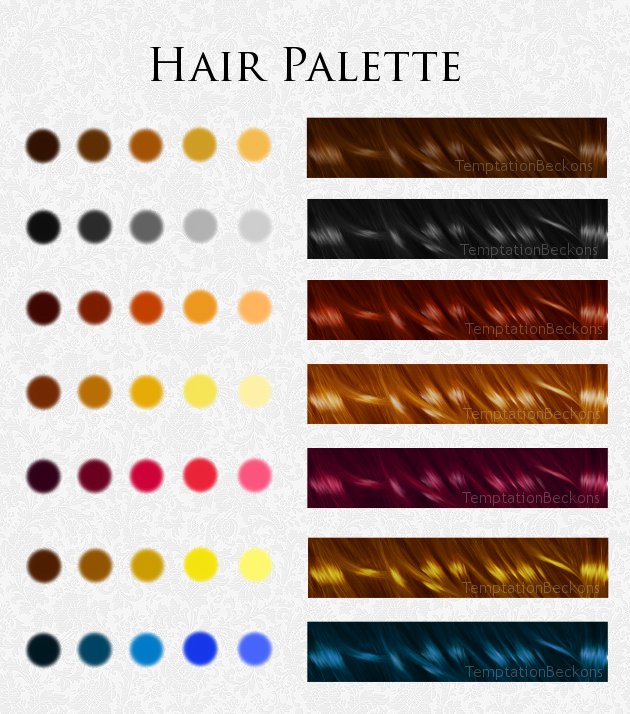 Hair Palette by TemptationBeckons on DeviantArt