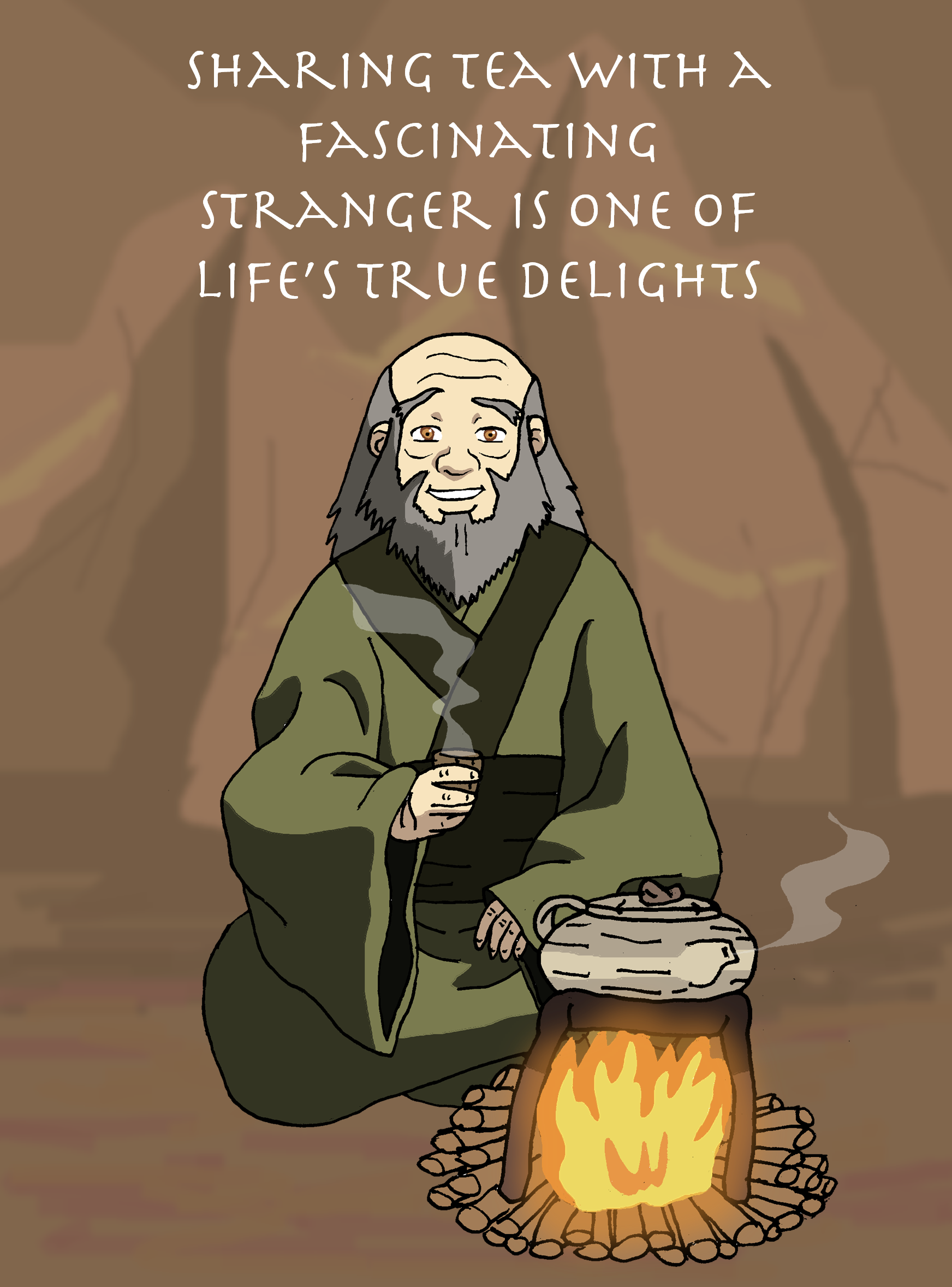 Uncle Iroh - Sharing Tea With a Stranger by Juggernaut-Art on DeviantArt