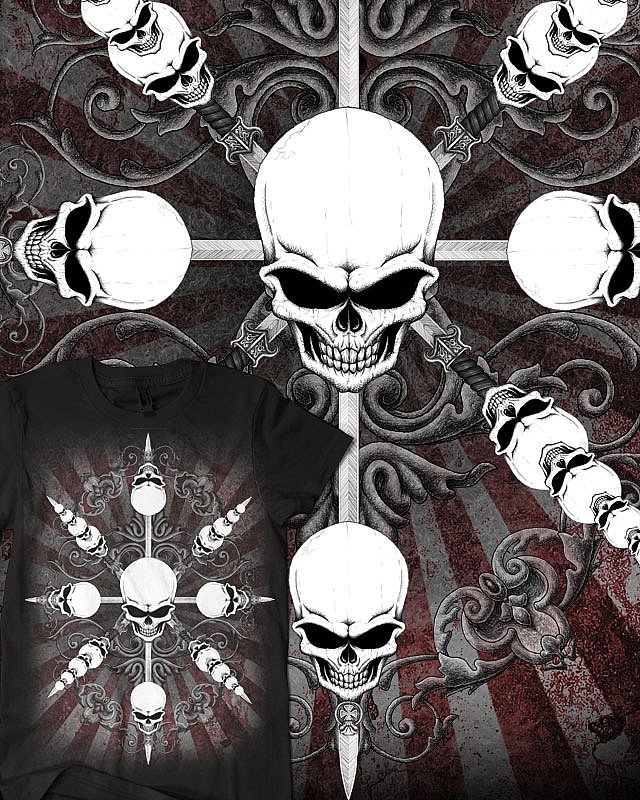 Circle Skulls T-Shirt Design by Oblivion-design on DeviantArt