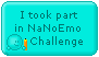 NaNoEmo Challenge 2015 - Took Part Badge by SweetCreeper132PL