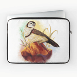 Owl Finches Realistic Painting Realistic Painting Laptop Sleeve