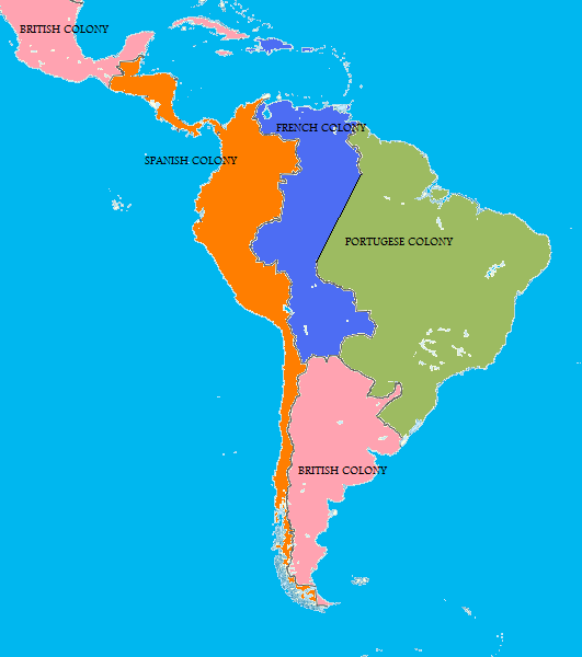 Alternate Colonization Map Of South America by gamekiller12 on DeviantArt