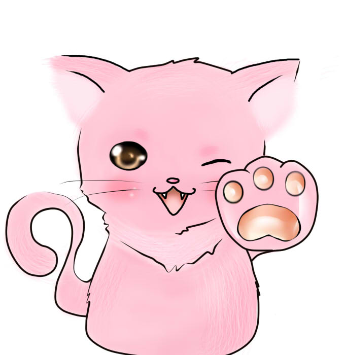 Pink Cat by ufogalz on DeviantArt