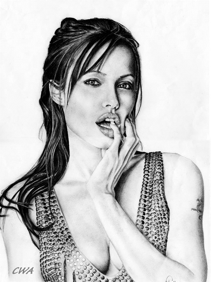 Angelina Jolie by ChrisWoottonArt