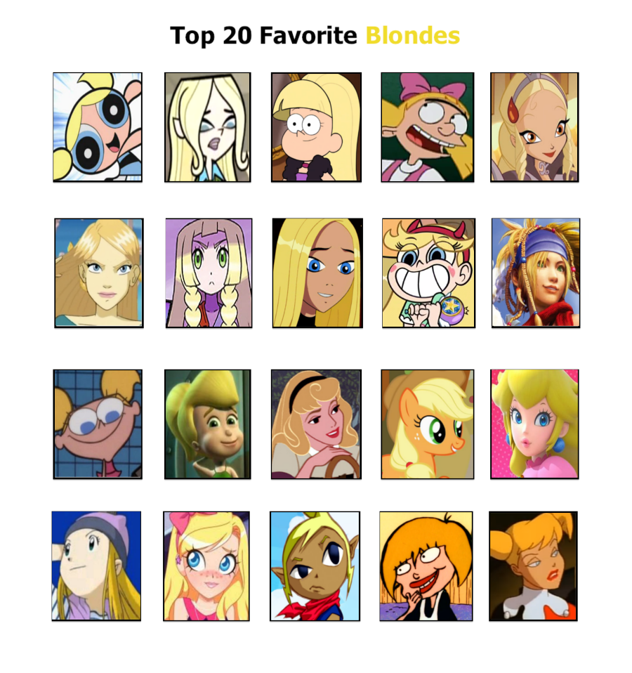Top 20 Favorite Blonde-Haired Gals by PurfectPrincessGirl on DeviantArt