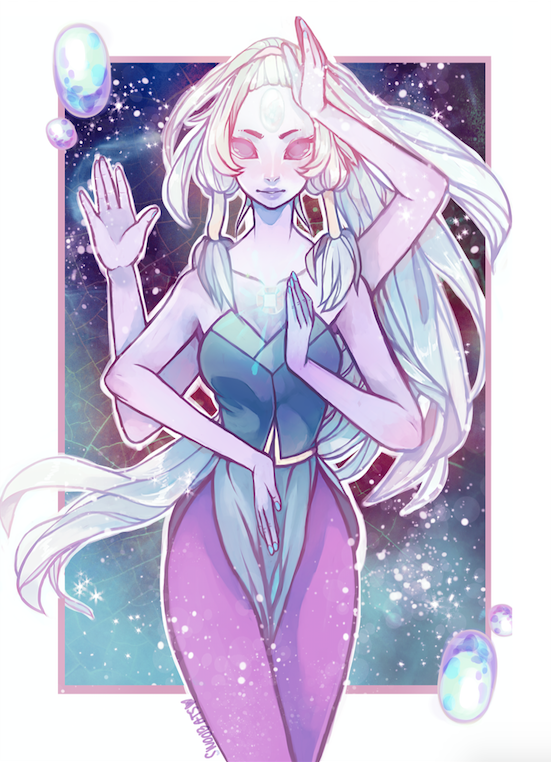 Made some changes and things to my opal painting to optimize it for prints! if you want to purchase a print, they're available over at my redbubble! <3  www.redbubble.com/people/swoob…