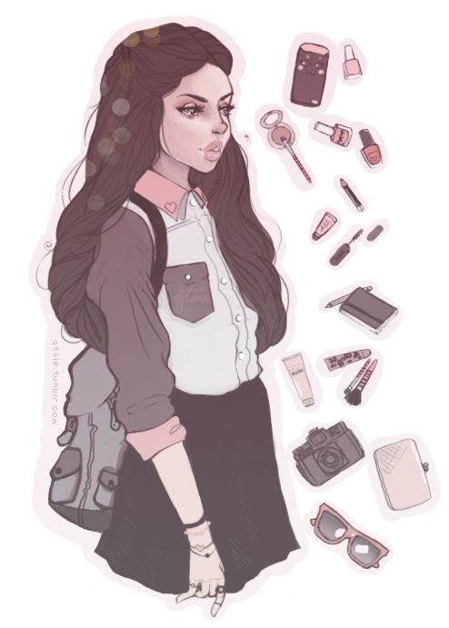 What's in your bag? by qtsie on DeviantArt