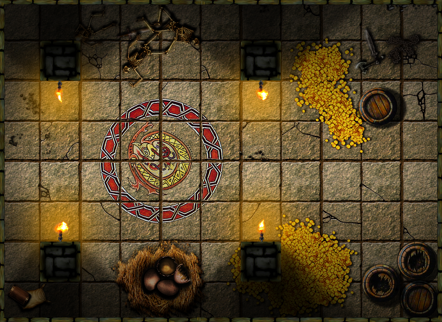 Details about   Advanced HeroQuest Dungeon Floor ROOM Tile RPG D&D H