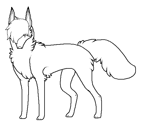 emo wolf lineart by ex00t on DeviantArt