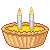 Egg Tart Cake with candles 50x50 icon