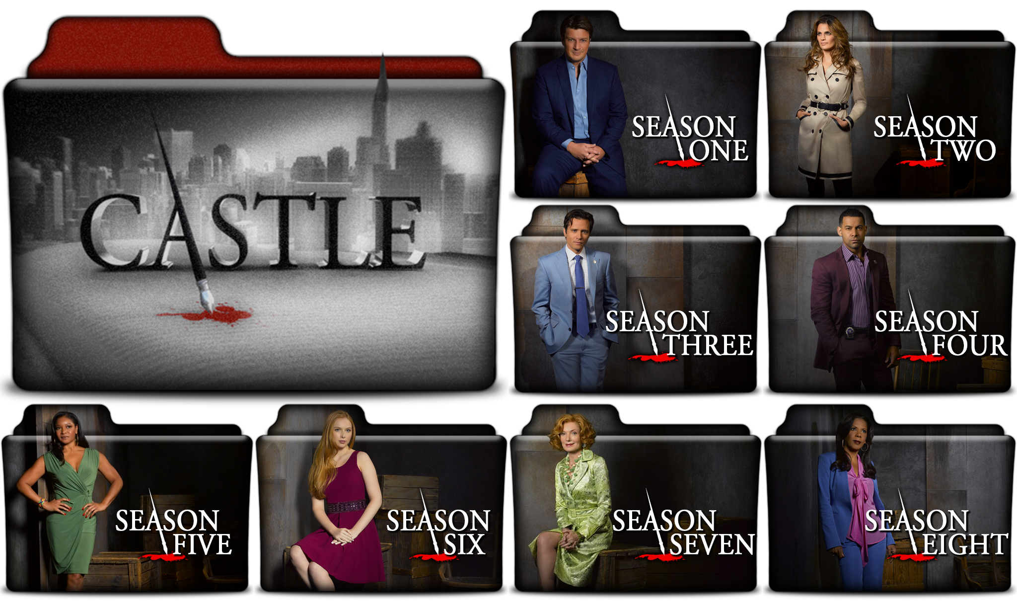 Castle TV Show Folders in PNG and ICO by vikkipoe24 on DeviantArt2048 x 1226