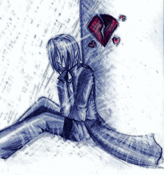 Boy broken heart -blue ink- by Love-2-Draw93 on DeviantArt