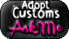 B/W Ani : Adopt Customs ASK ME - Button by Drache-Lehre