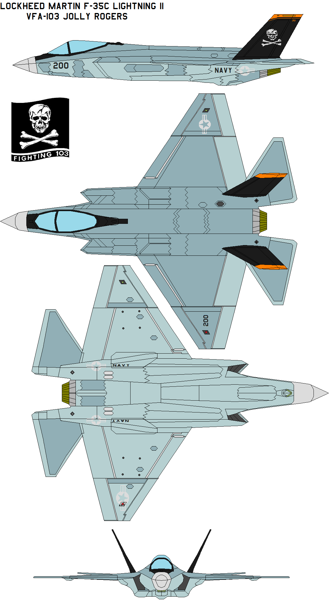 F-35C Lightning II VFA-103 by bagera3005