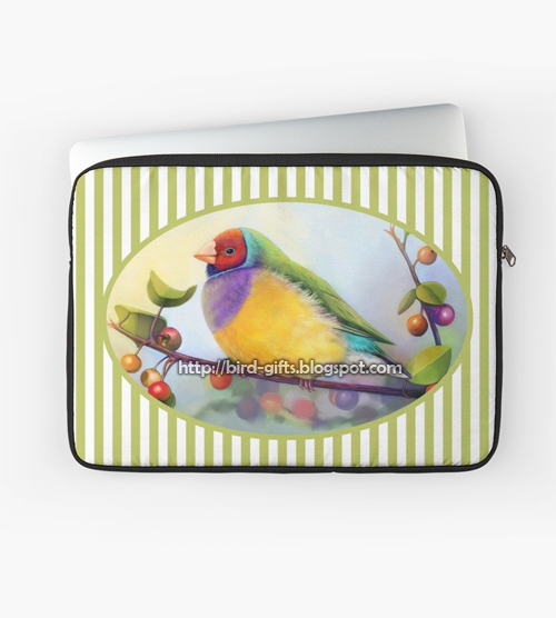 Gouldian Finch Realistic Painting Laptop Sleeve