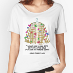 real crazy bird lady women's relaxed fit t-shirt