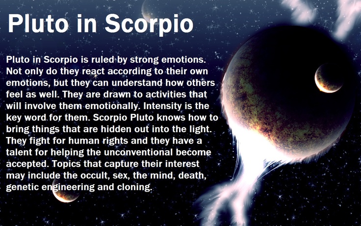 Qu'est-ce que Pluton en Scorpion?