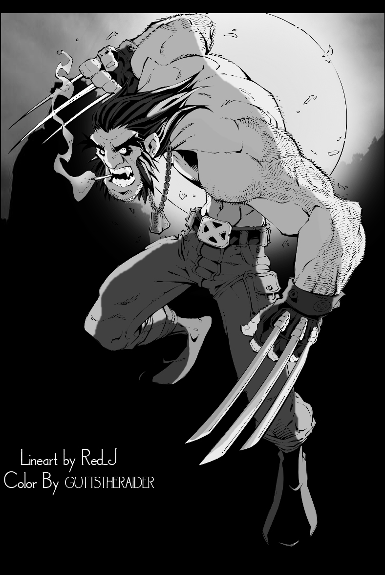 Wolverine black and white by GUTTSTHERAIDER on DeviantArt
