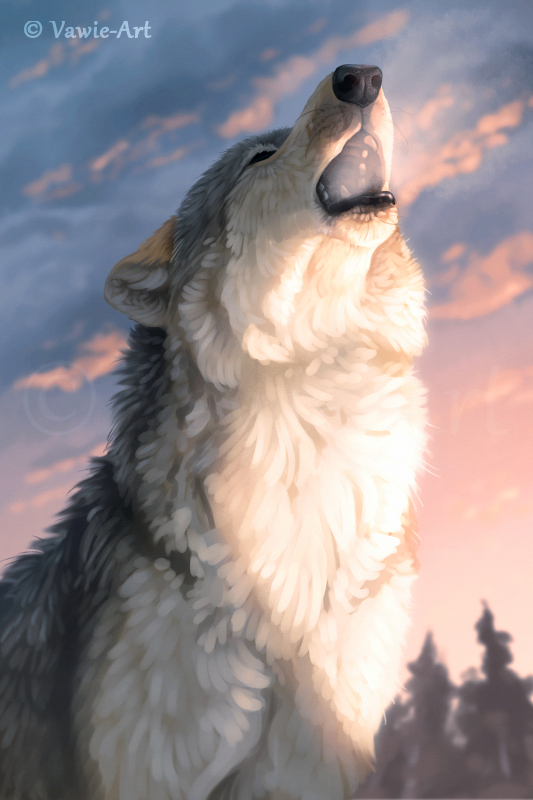 Howling Wolf by Vawie-Art