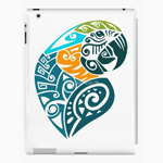 Blue And Gold Macaw Tribal Tattoo iPad Case