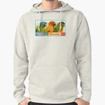 Sun Blue-Crowned Green-Cheeked Conures Realistic Painting Bird Gifts Hoodie