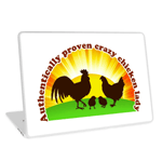 Authentically Proven Crazy Chicken Lady Laptop Skin