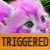 Pink triggered cat