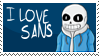 [Stamp][Undertale] I love Sans Stamp by ShukaMadoxes