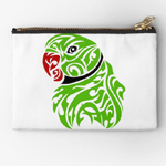 Green Ringneck Parrot Tattoo Pouch