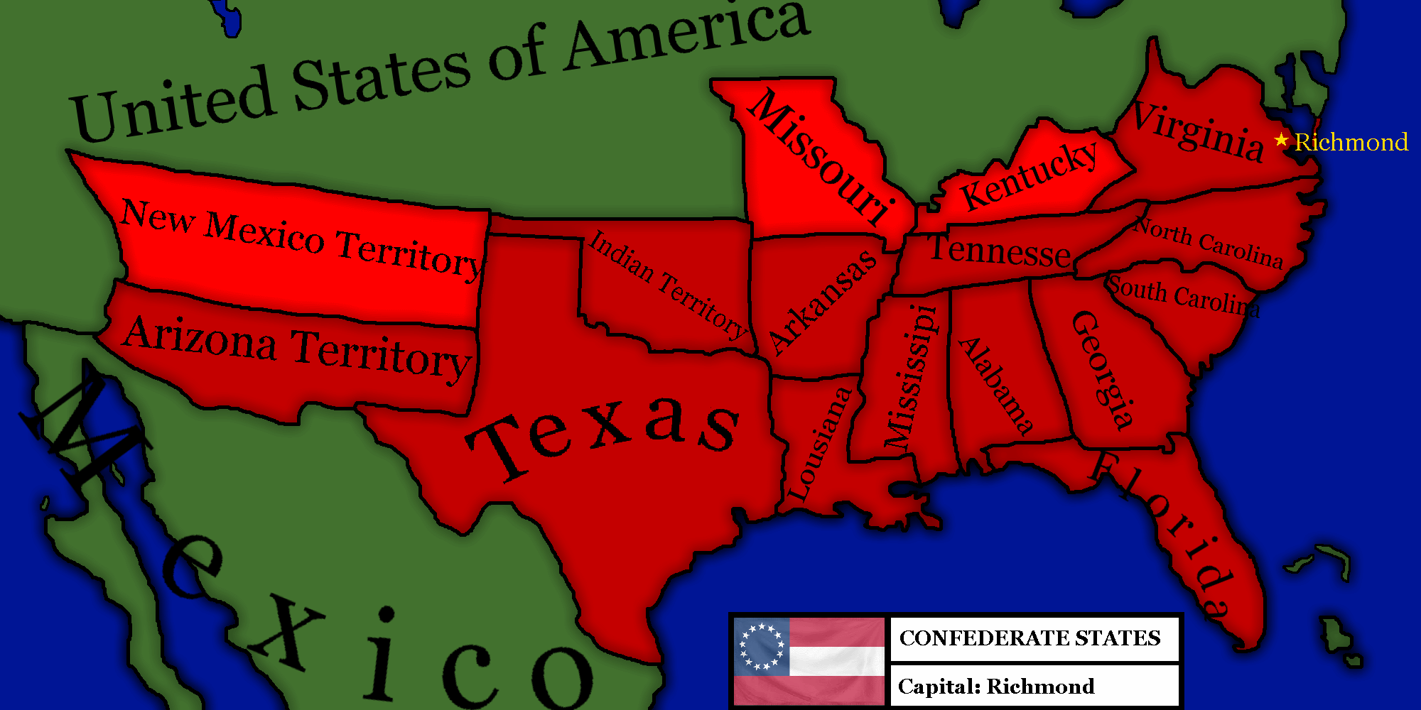 Map Of Confederate States Of America By Victaemaps Dbaeei3 