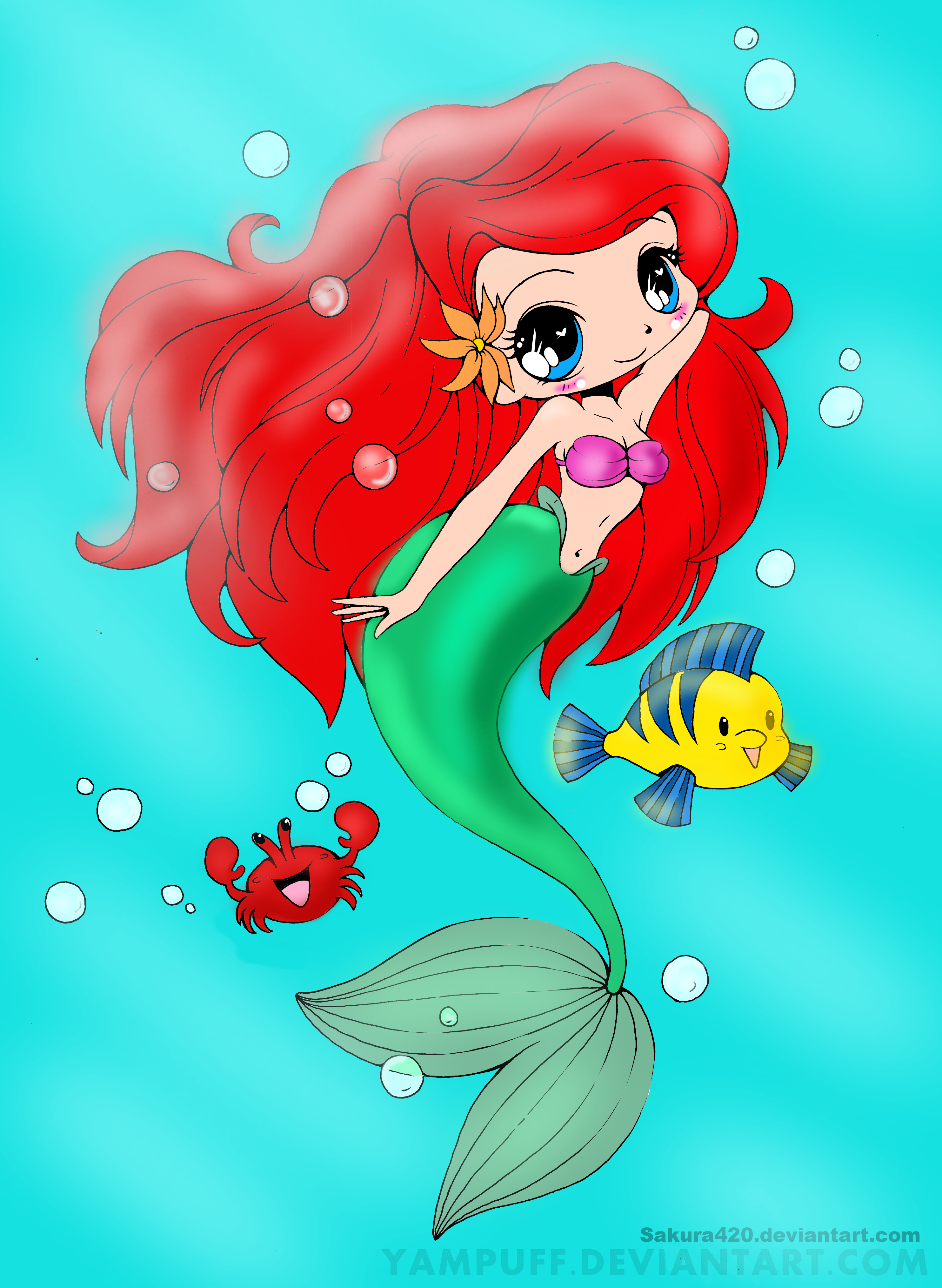 Anime BFF Drawings Ariel the little mermaid by pink-marshmallows on deviantart