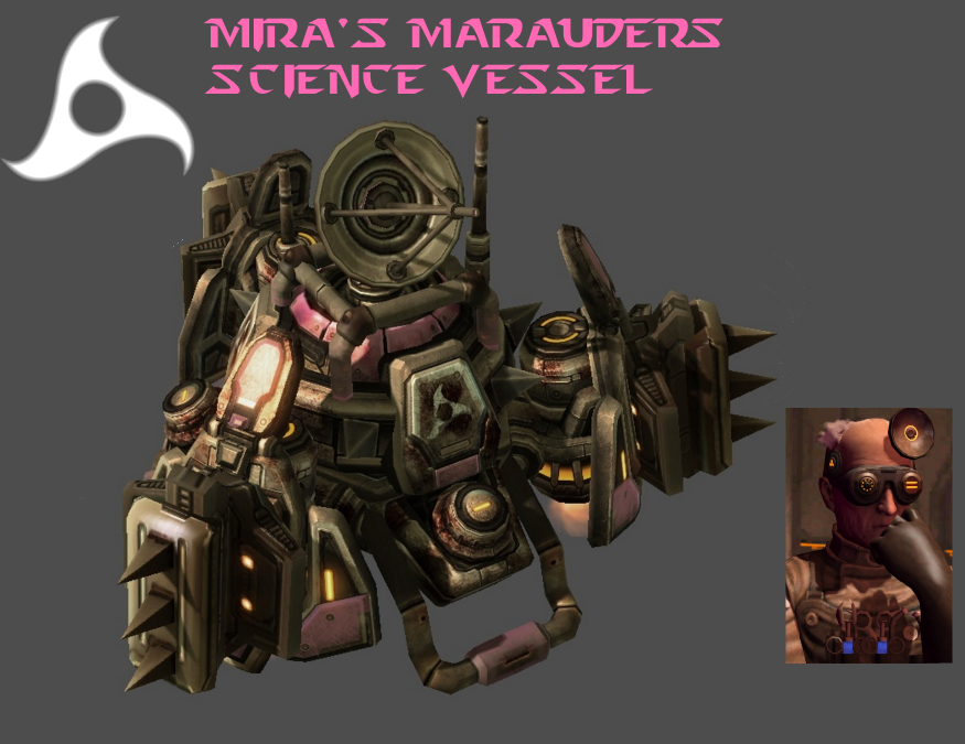 StarCraft 2 - Mira's Marauders Science Vessel by HammerTheTank