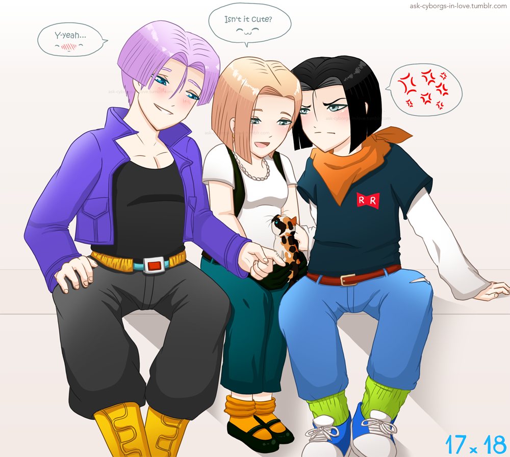 17, 18 and... Mirai Trunks? by MiLe-08 on DeviantArt
