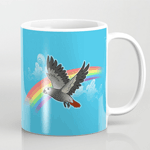 Rainbow Bridge African Grey Parrot Mug