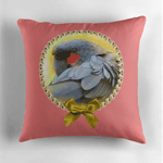 Black Palm Cockatoo Realistic Painting Pillow