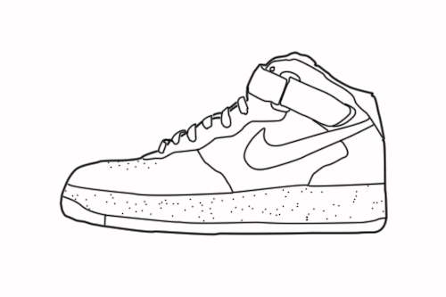 Nike air force 1 lineart by high--tower on DeviantArt