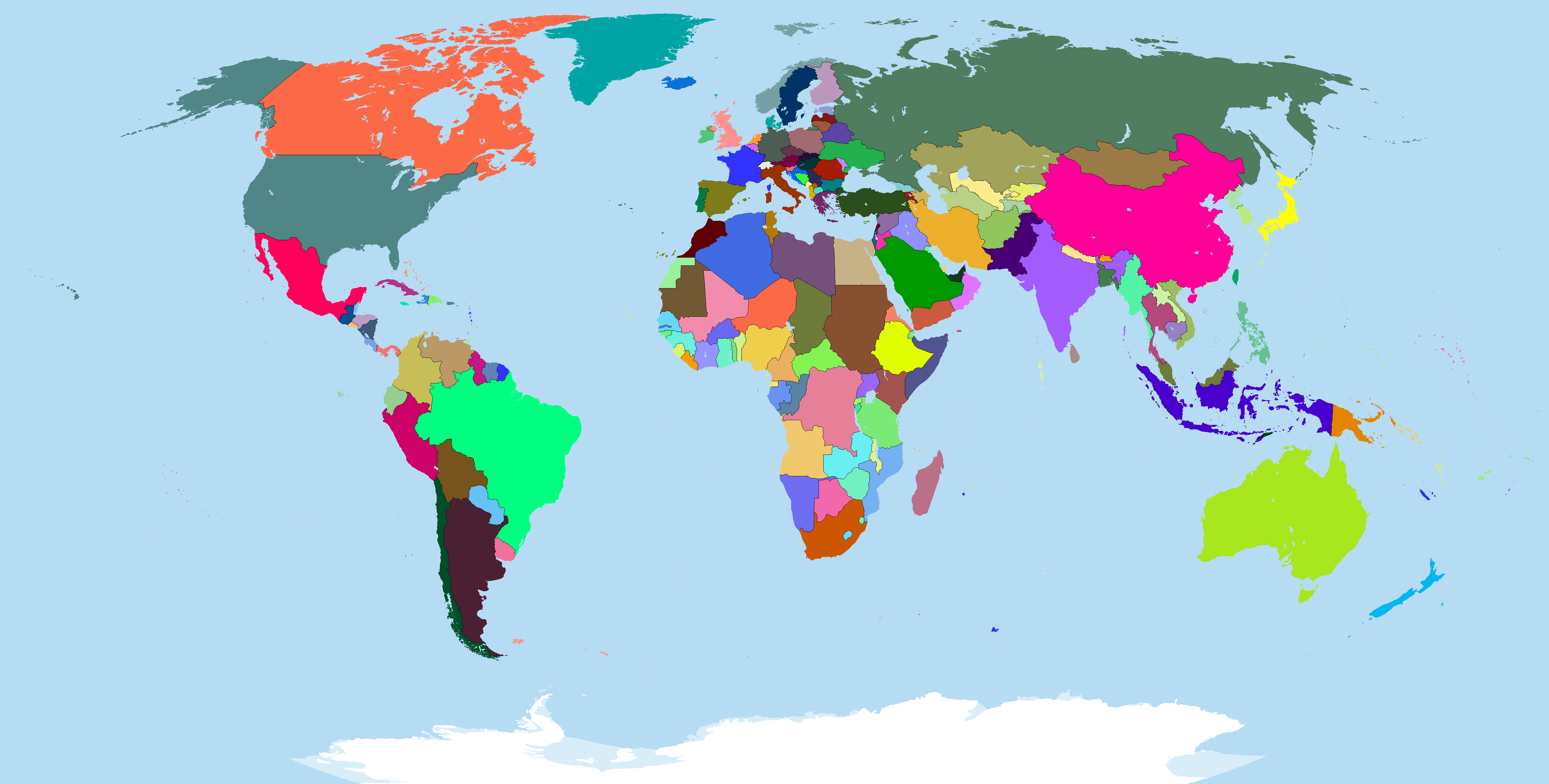 Blanked World Map