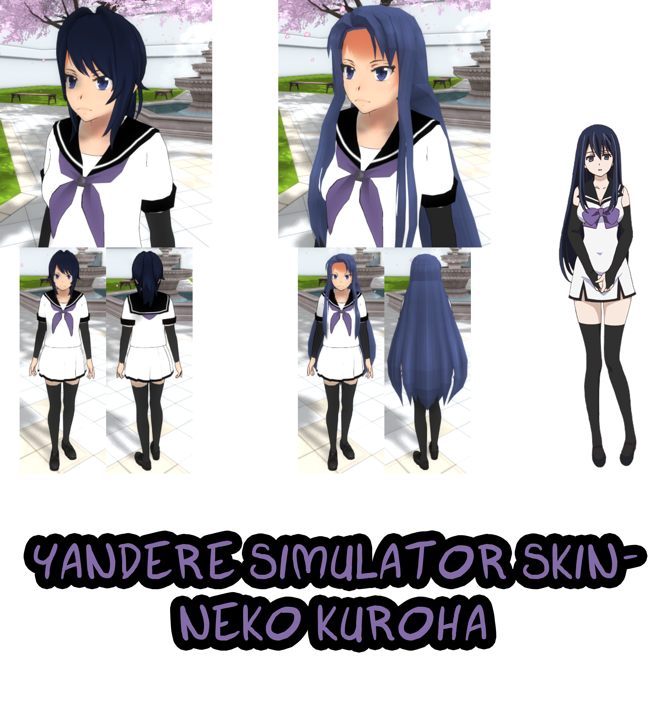 Yandere Simulator- Neko Kuroha Skin by ImaginaryAlchemist on DeviantArt