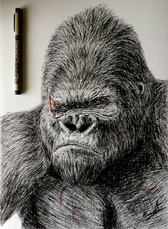 King Kong black ink pen
