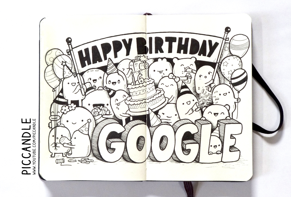 Doodle - Happy Birthday Google ! :D by PicCandle on DeviantArt